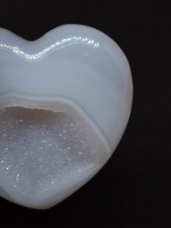 2" Druzy Agate Heart