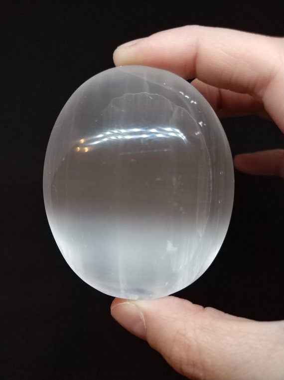 2.6" Selenite Palm Stone