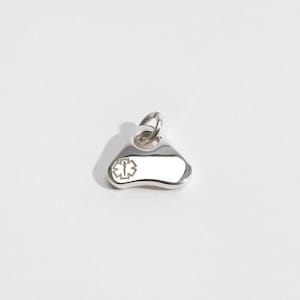 Custom Silver Medical ID  Pendant | Type 1 & Type 2 Medical Alert ID | Sterling Silver or Bronze