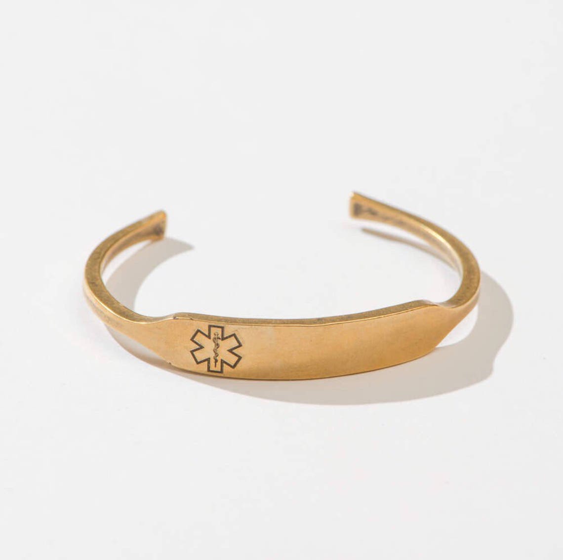 Emergency Alert Bracelet Stylish Bronze Medic Alert Cuff Etsy