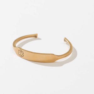 Emergency Alert Bracelet | Stylish Bronze Medic Alert Cuff