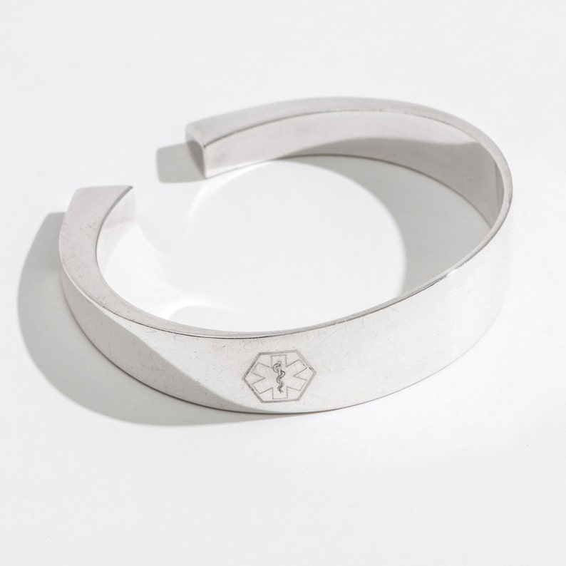 Medical Alert Bracelet for Women Stylish Sterling Silver Medical ID