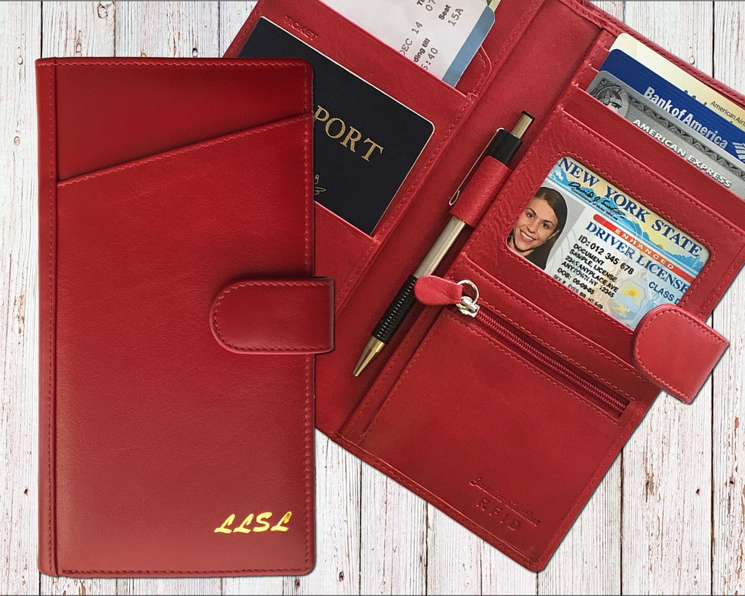 Personalized Travel Wallet Leather Travel Wallet Travel Etsy
