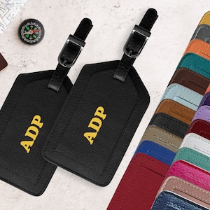 Two Personalized Leather Luggage Tags,Monogram Luggage Tags,Custom Luggage Tags,Destination Wedding Luggage Tags,Luggage Tag Wedding Favor