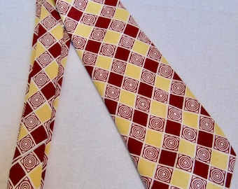 Bold & Handsome NOS 1940&#39;s &#39;Geometric&#39; Necktie