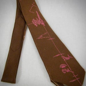RARE Vintage 1950&#39;s &#39;The Oil Rig&#39; Countess Mara Necktie