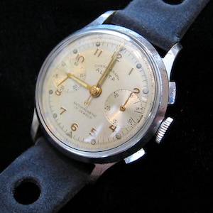 Handsome & Super Cool 1940&#39;s &#39;ALSTA&#39; Chronograph Wristwatch