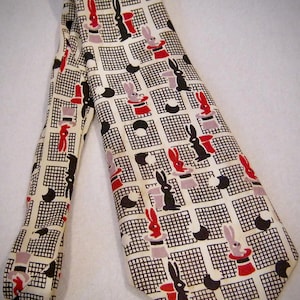 Fun & Rare Vintage 1940's 'The Hat Trick' Necktie
