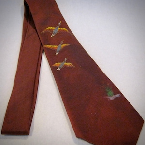 Gut aussehende & coole Vintage 1940&#39;s &#39;Taking Flight&#39; Design Krawatte