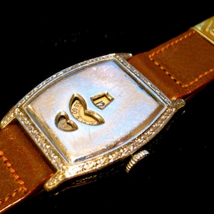 Handsome & Rare Vintage 1930&#39;s &#39;Helbros&#39; Digital/Direct Read/Jump Hour Watch