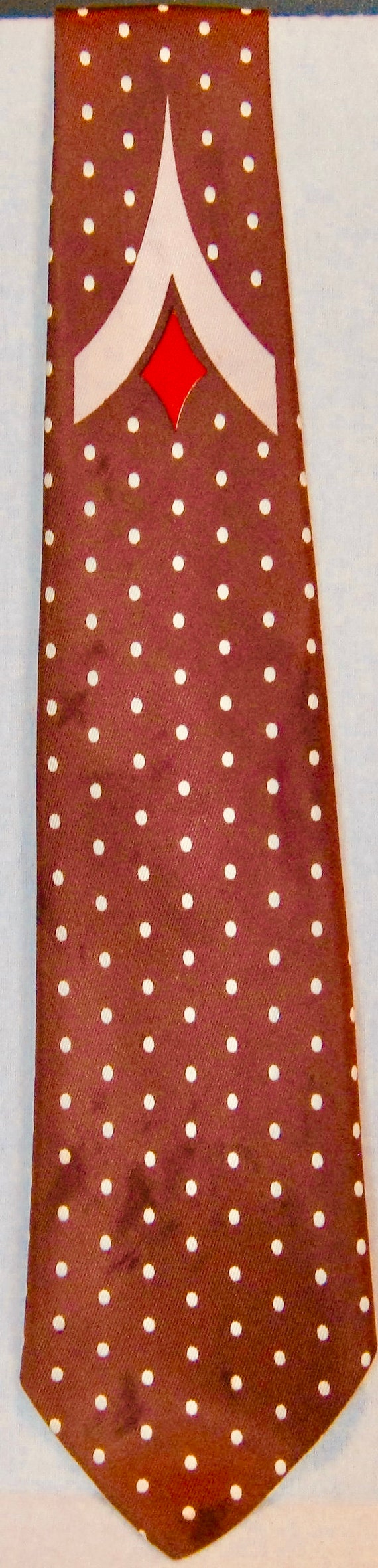 Handsome & Unique Vintage 1940's 'A-Frame' Necktie - image 2