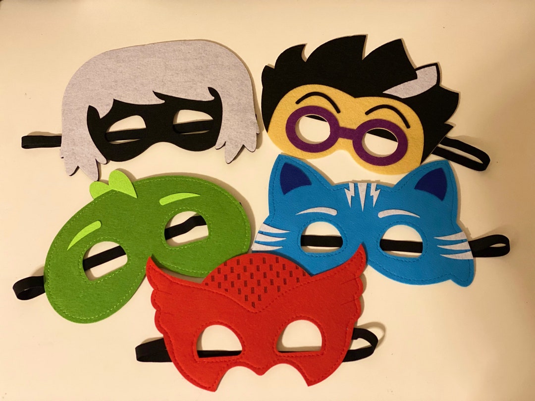 PJ Masks Inspired ADULT Masks Catboy, Owlette, Gekko, Romeo, & Luna