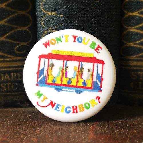 Mister Rogers Neighborhood Trolley Pin Fred Rogers Pinback Etsy