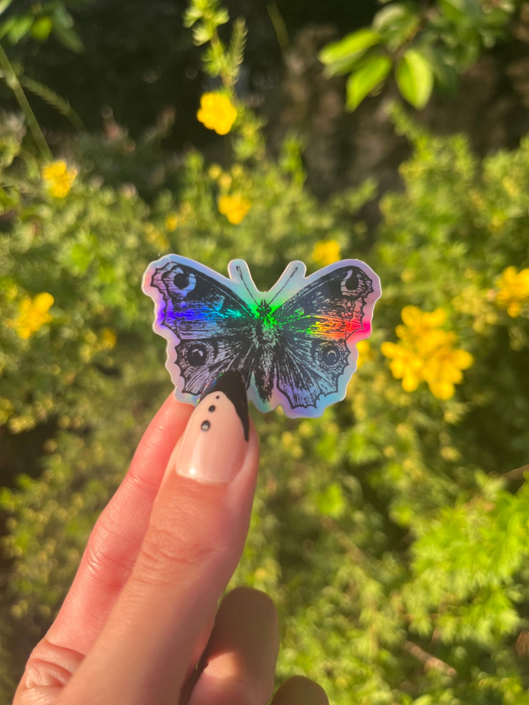 Mini Holographic Butterfly Sticker Holographic Decal Holographic Vinyl