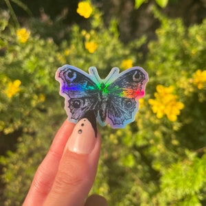 Mini Holographic Butterfly Sticker: Nature Lover Gift