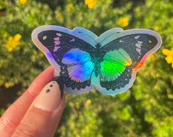 Holographic Butterfly Sticker | Holographic Butterfly Decal | Holographic Vinyl Sticker | Laptop Sticker | Insect Stickers