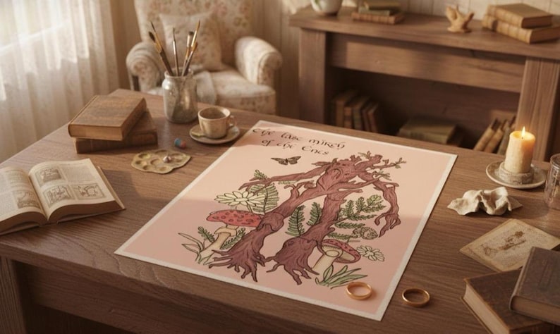 Lord of the Rings Ent Art Print | the Last March of the Ents Watercolor ...