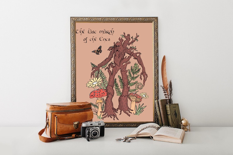 Lord of the Rings Ent Art Print | the Last March of the Ents Watercolor ...
