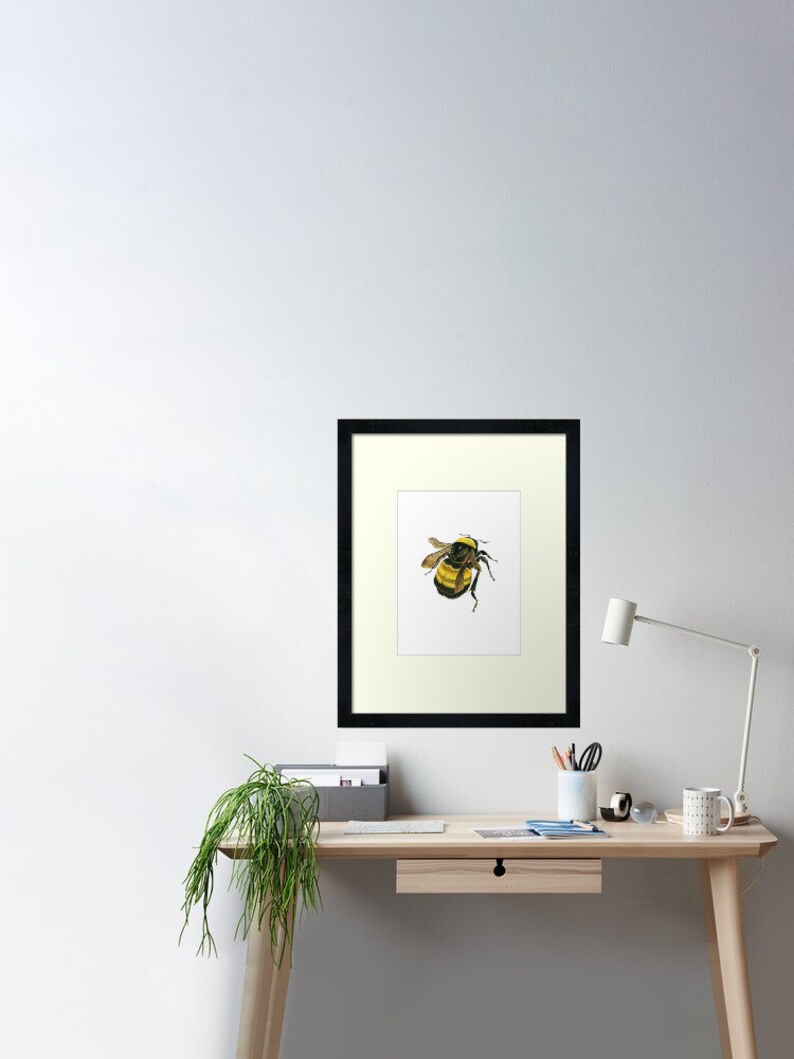 Save the Bees Art Print Bumblebee Wall Decor Bee Artwork Etsy