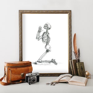 Human Skeleton Art | Anatomy Wall Art | Anatomy Illustration | Anatomical Decor | Anatomy Art Print