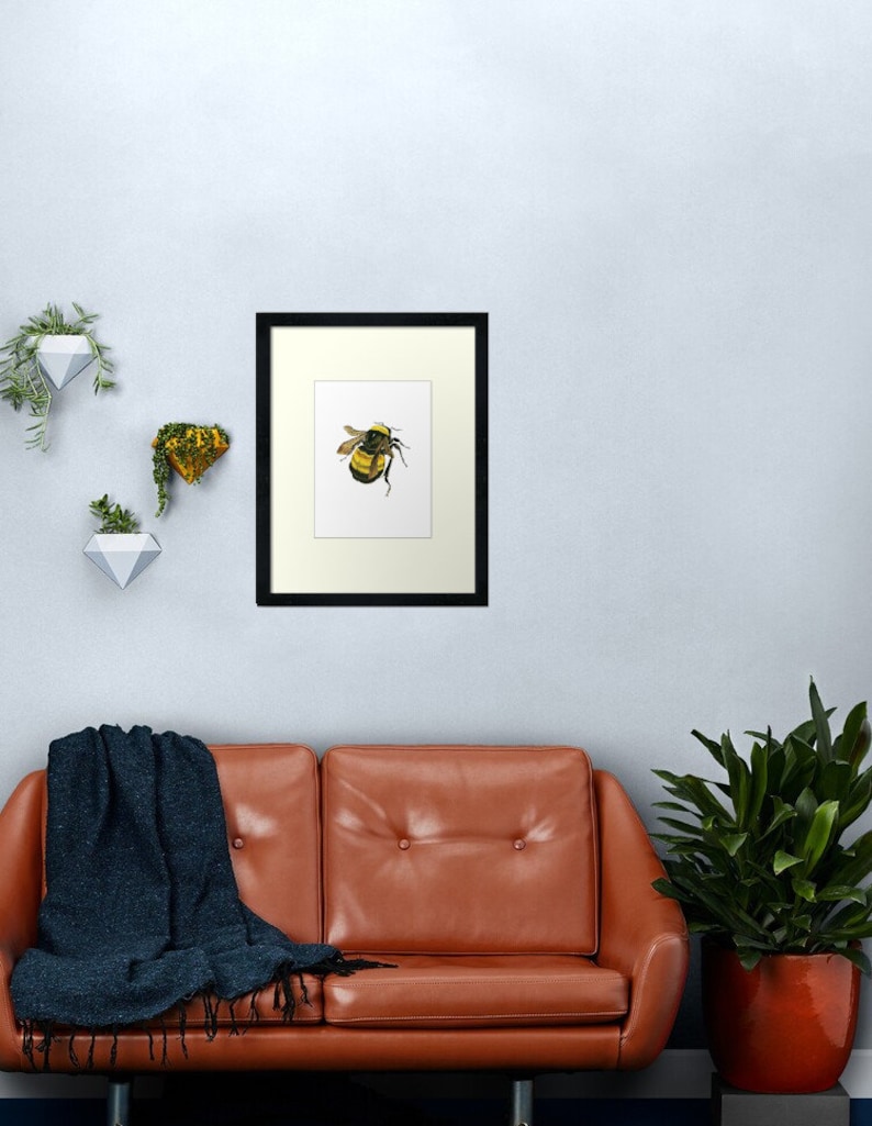 Save the Bees Art Print Bumblebee Wall Decor Bee Artwork Etsy