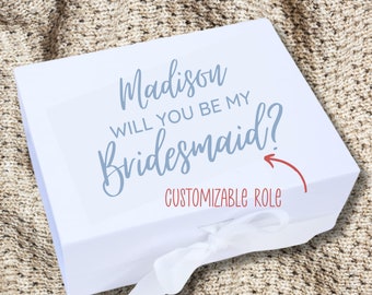 Personalized Bridesmaid proposal Box DECAL,Bridesmaid decal, Bridesmaid sticker, Will you be my bridesmaid sticker, DIY Bridesmaid Box