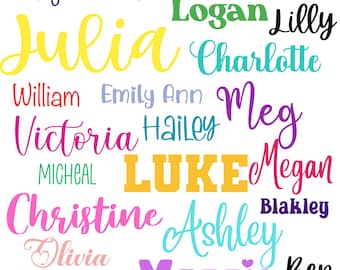 Custom Vinyl Name Decals | Personalized Name Stickers |  Waterproof Text Labels for Cups, Tumblers, Laptops, School supplies, & Gifts