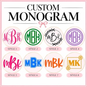 Custom Vinyl Monogram Decal | Car | Tumbler | Laptop |  Phone | Opal Colors | Holographic  and Chrome Colors | Permanent and Waterproof
