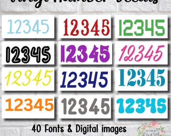 Custom Number Decal, Vinyl Number Stickers, Mailbox Address Number Stickers, Sports Helmet Number, Carpool Window Number, Laptop Decal