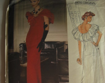 Vogue Sewing Pattern Vintage Givenchy Evening Dress (Uncut)