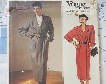 Anne Klein/Vogue/Vintage/Sewing/Pattern/80's/Dress/Wrap Dress/UNCUT/Factory Folded