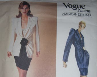 Vogue Vintage 80's Donna Karan American Designer Sewing Pattern  UN CUT