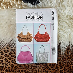 Hobo Bag Sewing Diy Pattern, Purse, Ruffles, Bag, Tote, Sewing, Diy, Factory Folded, UnCut