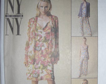 McCall's Vintage Sewing Pattern Front Draped Dress/Pants/Jacket  New York NY   UNCUT