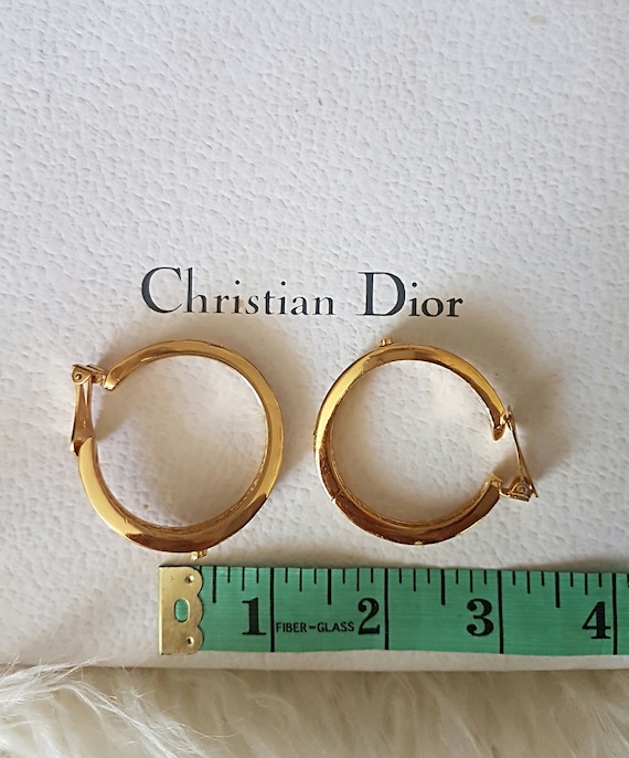 Christian dior 2024 gold hoops