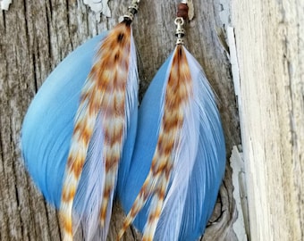 Organic Jewellery Leather Fringe Tribal Feather Necklace Festival Jewellery