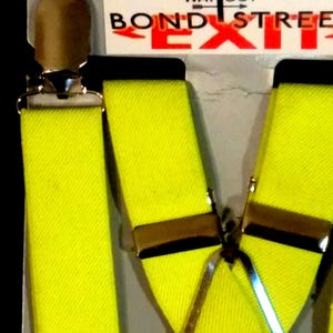 Suspenders / Braces - 1" Neon Bright Yellow image 2
