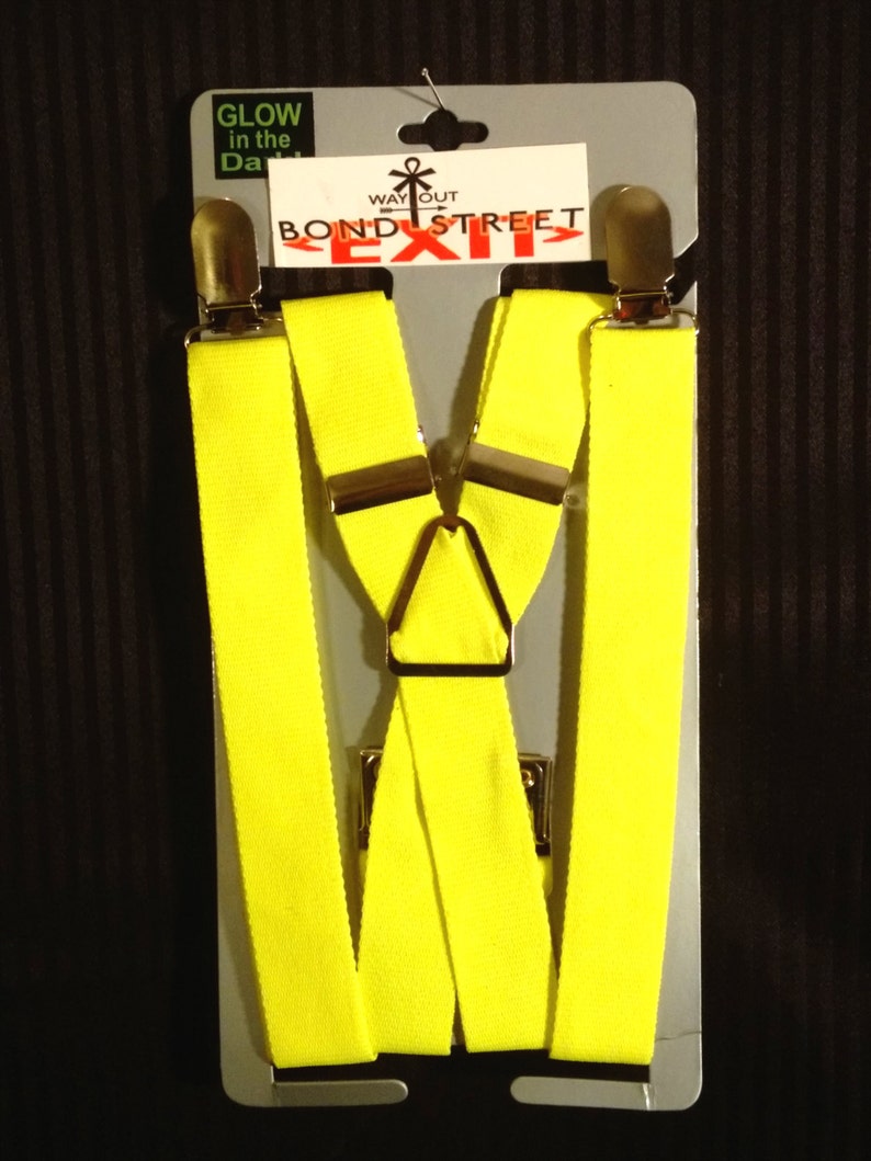 Suspenders / Braces 1 Neon Bright Yellow Etsy