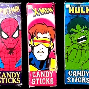 spider man cigarette candy spiderman Spiderman Dipping Sticks and Powder Candy, Birthday Party Treats, 20 Count, 5.93 Ounce Box goodie bags Marvel Comics Spiderman 1994-5 Sweet