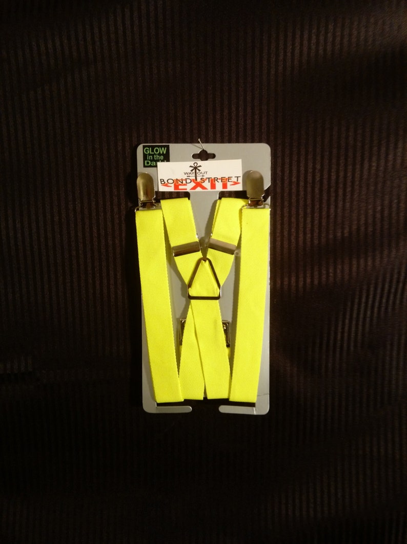 Suspenders / Braces - 1" Neon Bright Yellow image 4