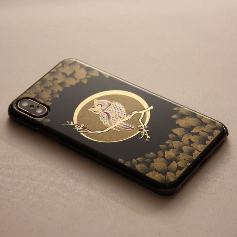 Japan Traditional Gold Lacquer "makie" Owl Case for iPhone X / Iphonexs ...