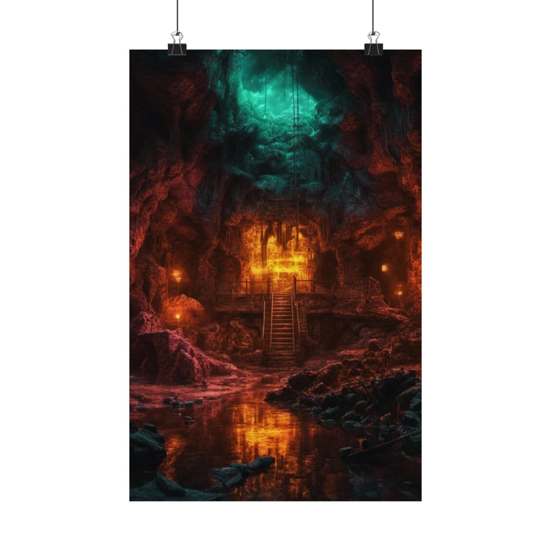 Post-apocalyptic Cavern Escape Matte Vertical Poster Wall Art - Etsy