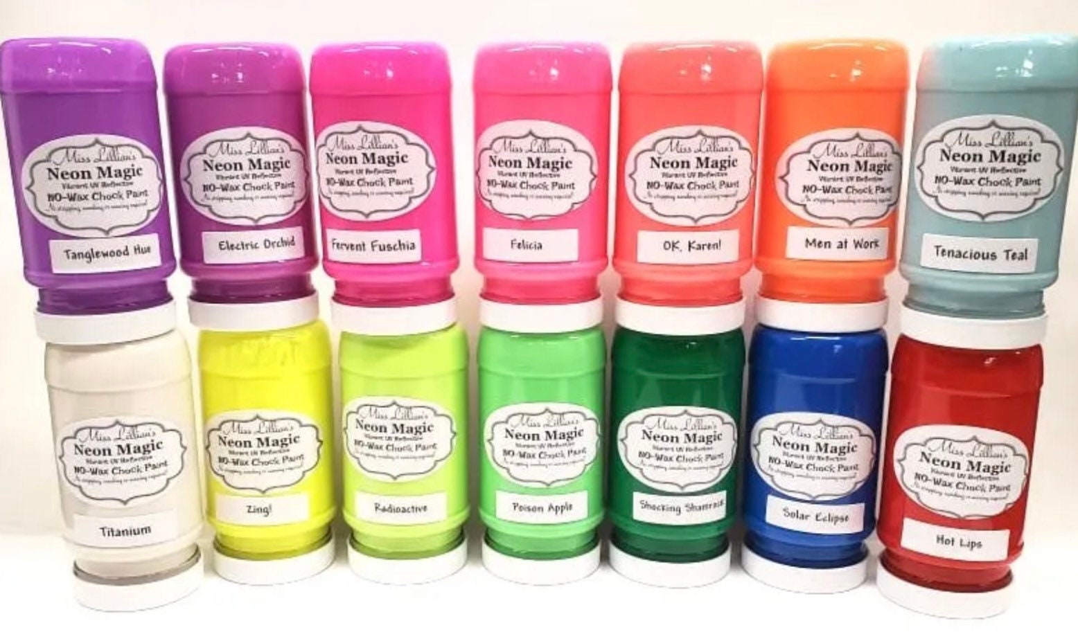 Neon Colors Chalk Paint for Furniture, Canvas & Art Paint, Fluorescent,  Glow in Dark Paint, Neon Paint Art, Blue Yellow Pink Paint Colors 