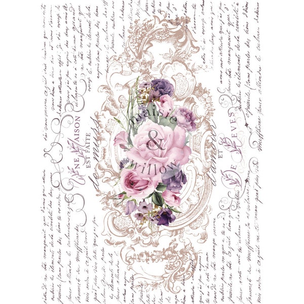 Floral Poems Rub on Transfer - Redesign with Prima - Maisie & Willow