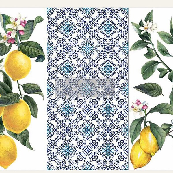 Lemon Tree • Rub on Furniture Transfer • Redesign with Prima • Furniture Flipping • Flips • Canvas • Transfers • Wall Decal • Decals •
