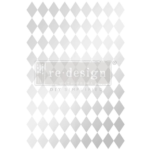 Silver Harlequin • Rub on Furniture Transfer • Redesign with Prima • Furniture Flipping • Flips • Canvas • Transfers • Wall Decals • Decal •