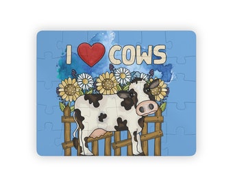 I Love Cows Kids' Puzzle, 30-Piece