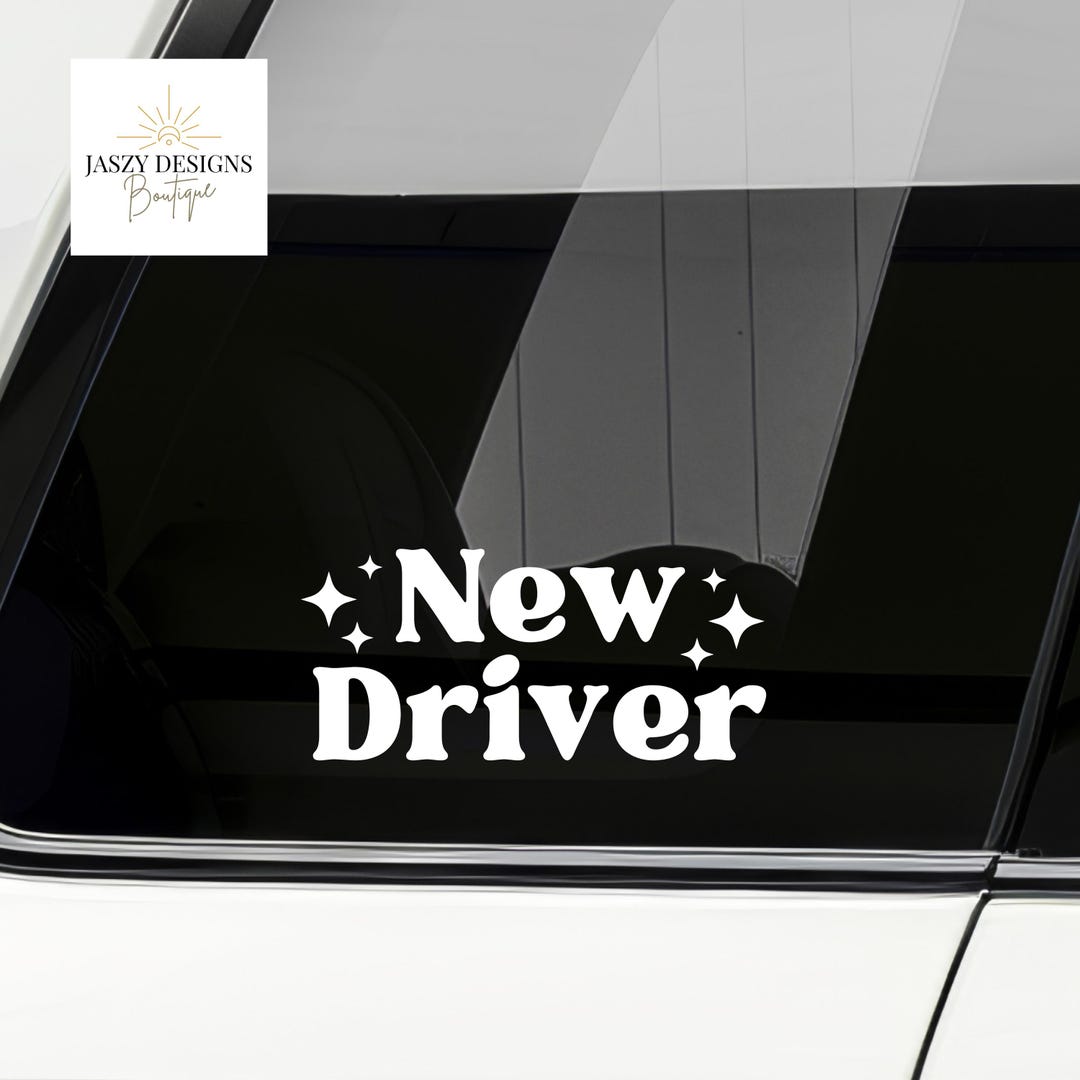 First Time Driver Sticker New Driver Car Decal | Beginner Driver Safety Vinyl Sticker - Etsy