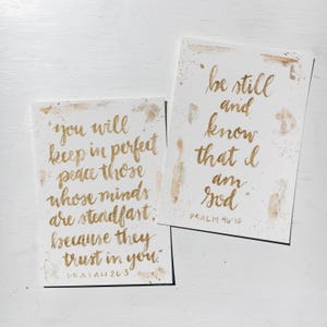 Hand Lettered Watercolor Bible Verse // Select Your Custom Own Verse image 4