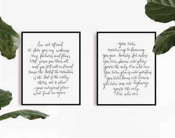 Graves Into Gardens // Elevation Worship // Hand Lettered Print // 8x10